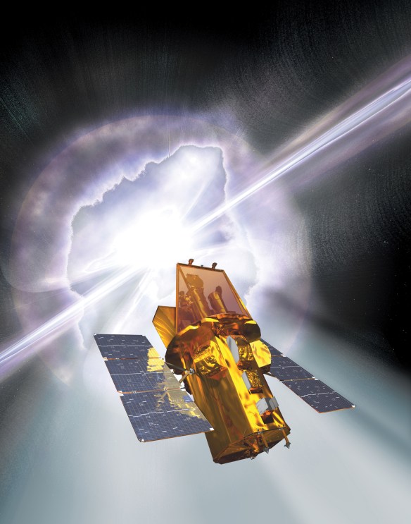 Artist impression of the Swift satellite. Credit: NASA.